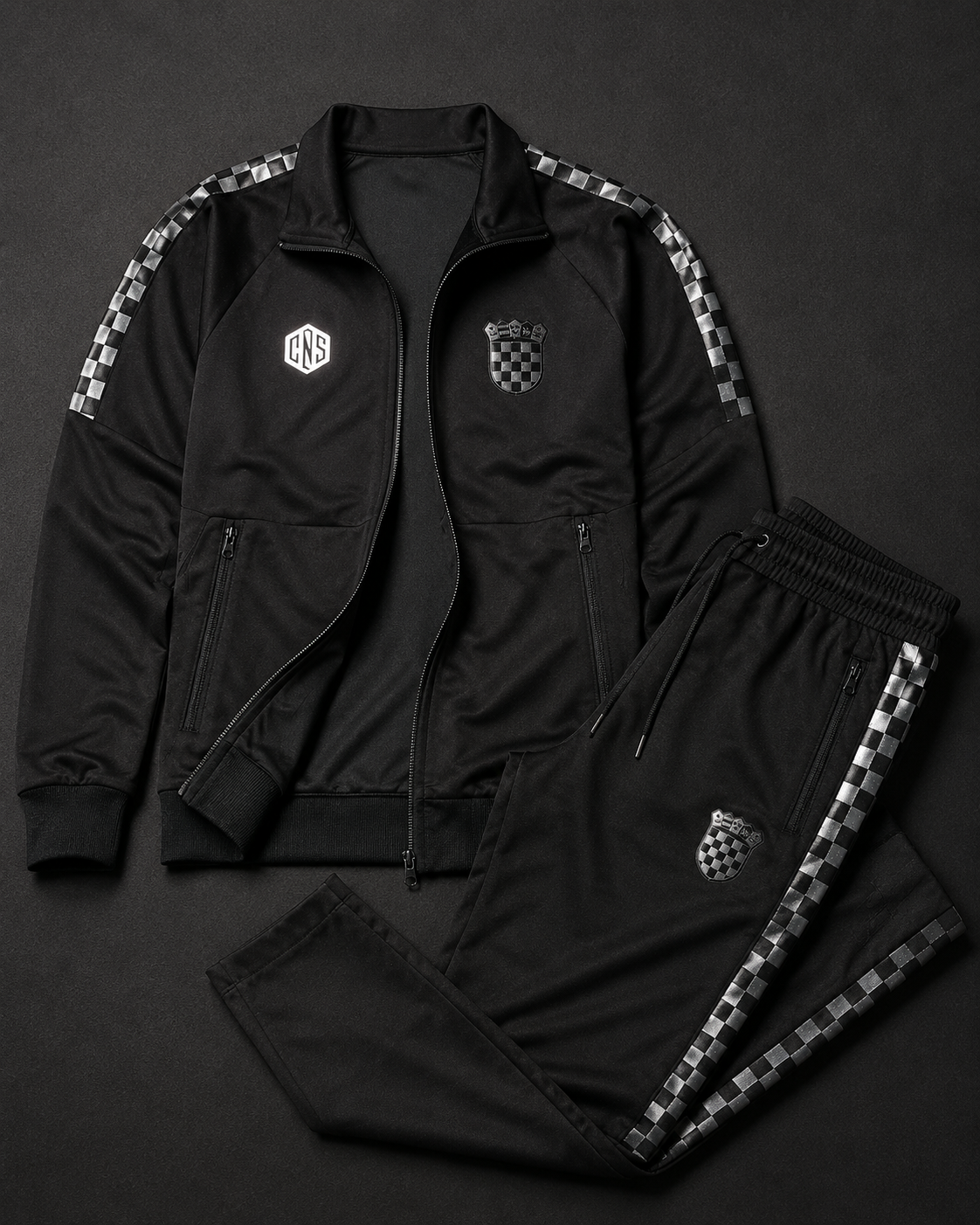 HRV Performance Silver + Black Tracksuit (Youth Sizes)